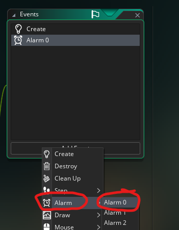 Add Alarm 0 Event
