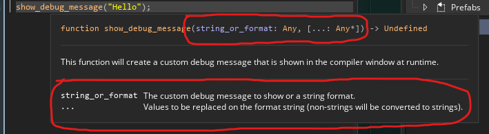 The Feather info on show_debug_message