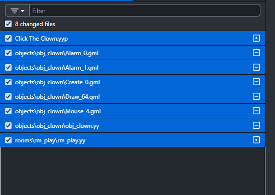 Files selected