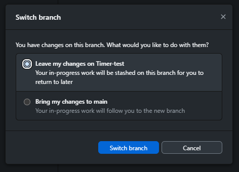 Switch branch