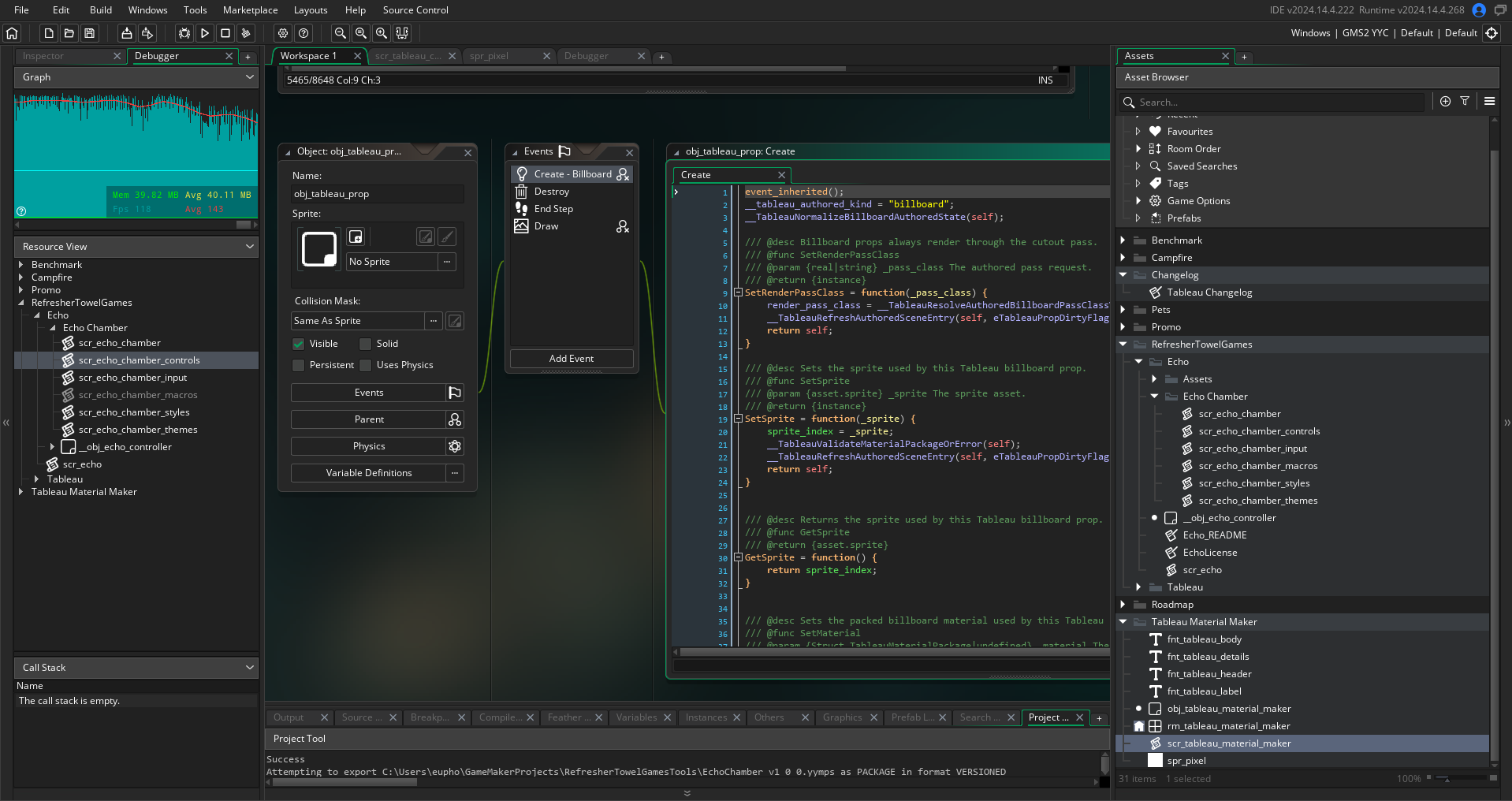 The GameMaker IDE