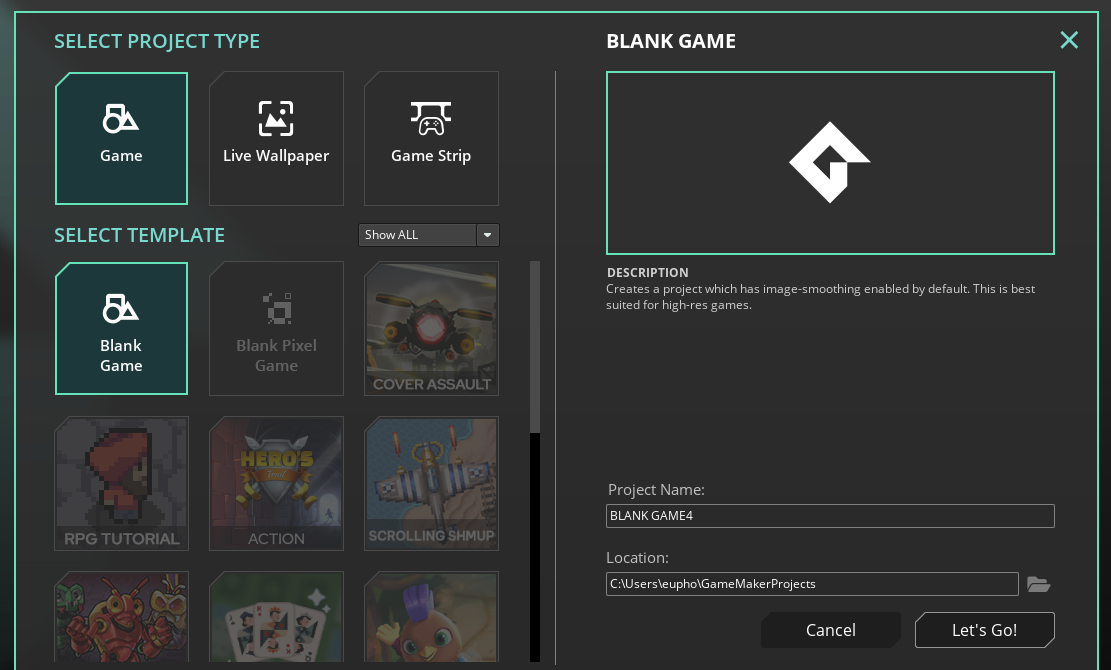The project type